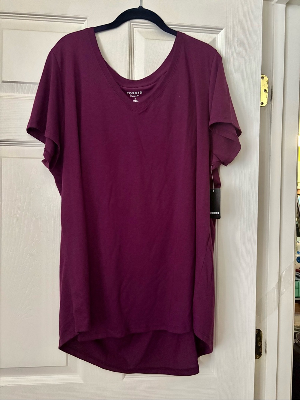Torrid Girlfriend Tee - “winter bloom” purple/burgundy SIZE 3X NWT